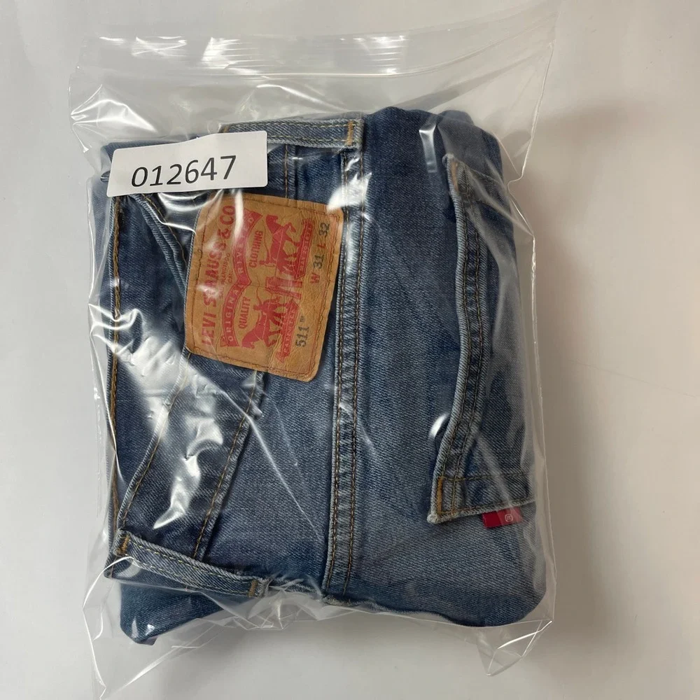 Levis 511 Jeans Mens 31x32 Blue Medium Wash Slim Fit Stretch Denim Preppy Casual